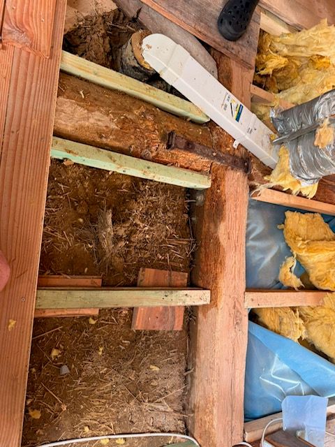 Deckenaufbau im Dachgeschoss während der Bauphase